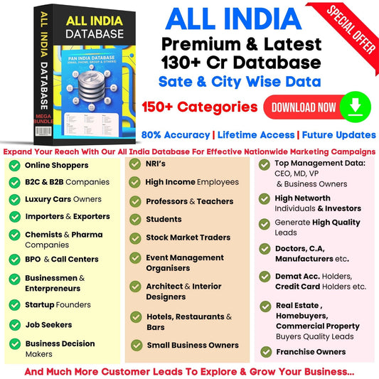ALL INDIA Leads Database Bundle